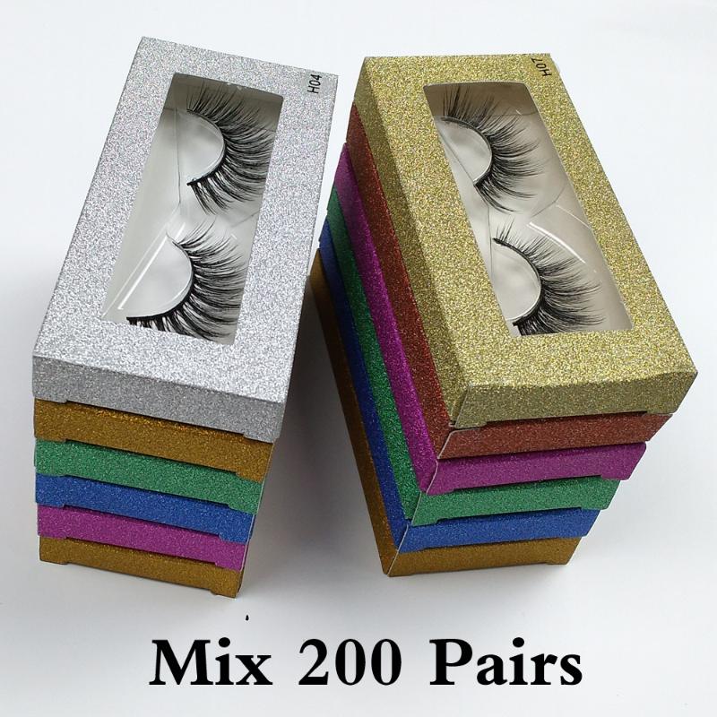

Wholesale mink eyelashes 50/100/200 pairs 3d mink lashes bulk eyelash extension natural false eyelashes makeup Long Eye Lashes