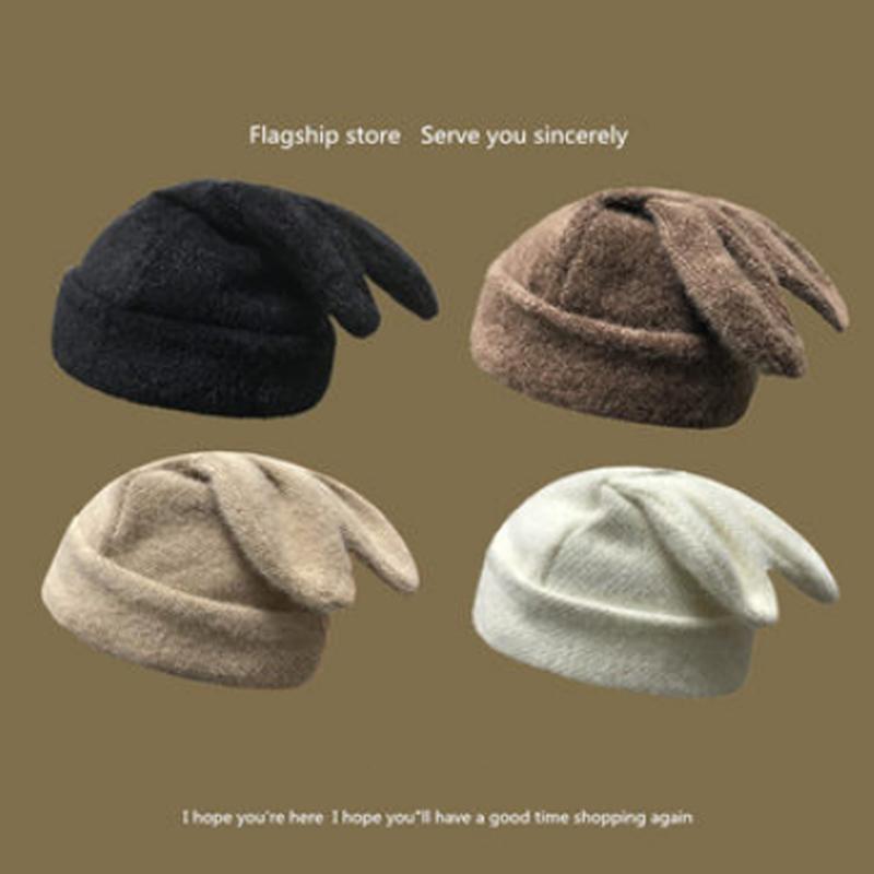 

Winter New women's Travel Winter Plush Beanie Outdoor Warm Hat Soft Knitted Velvet Long Ears Cute Women New year Fashion Gifts, Ced03