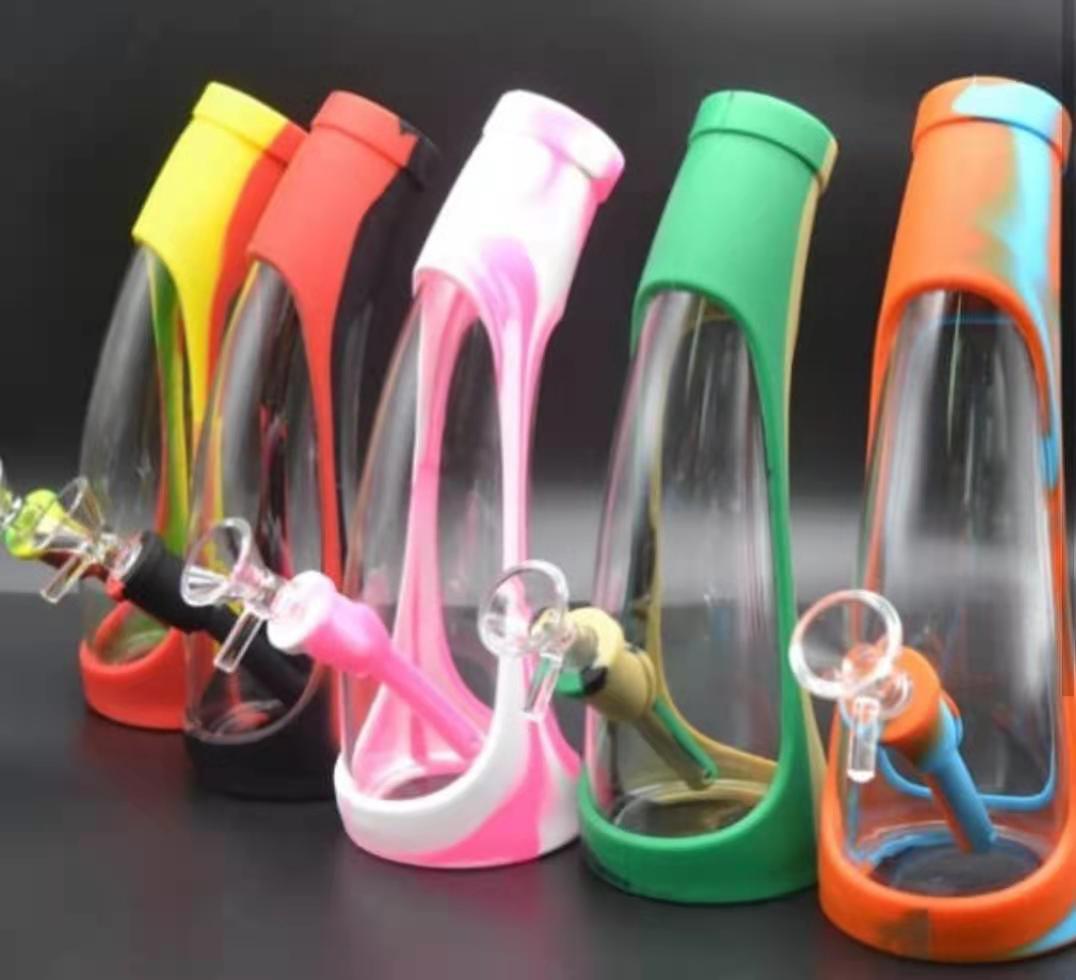 

New 8.5 Inch Glass Beaker Bong with 14mm male Bowl Thick Bottle Dab Rig Glass Water Bongs Hookahs Recycler Bong