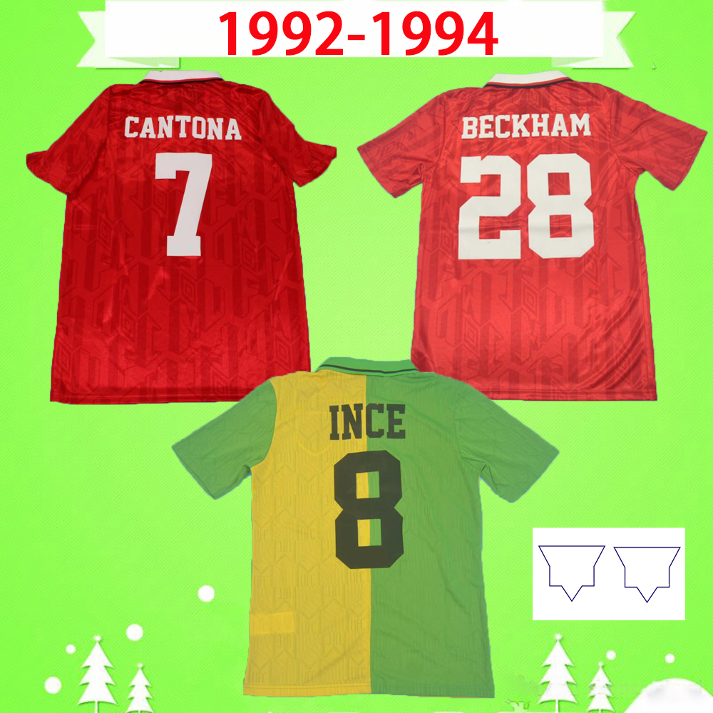 

Manchester Retro 1992 1993 1994 home away red Football shirt 92 93 94 Vintage soccer jersey classic MAN UTD CANTONA BECKHAM ROBSON GIGGS