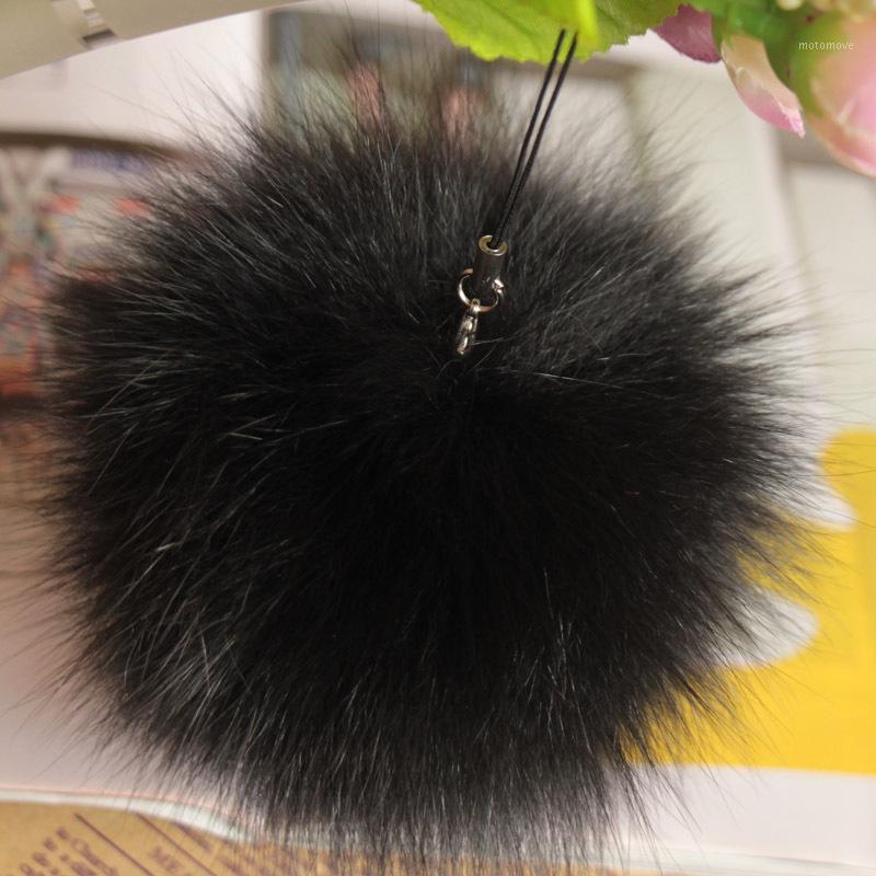 

10cm Nature Genuine Fur Ball Pom Pom Fluffy DIY Winter Hat Skullies Beanies Knitted Cap Pompoms F005-black1, White