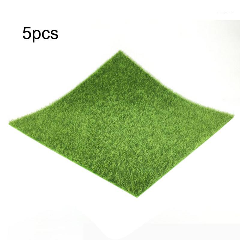 

5pcs 15cm Artificial Grass Mat Green Artificial Lawns Turf Carpets Fake Sod Home Garden Moss For Home Floor Wedding Decoration1