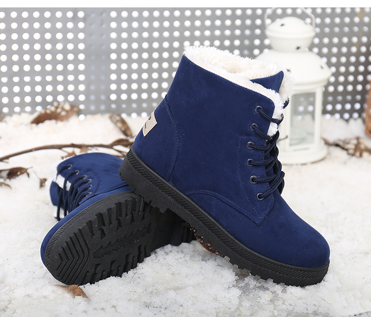 

Winter Ankle Boots For Women Shoes Female Snow Boots Footwear Warm, Black