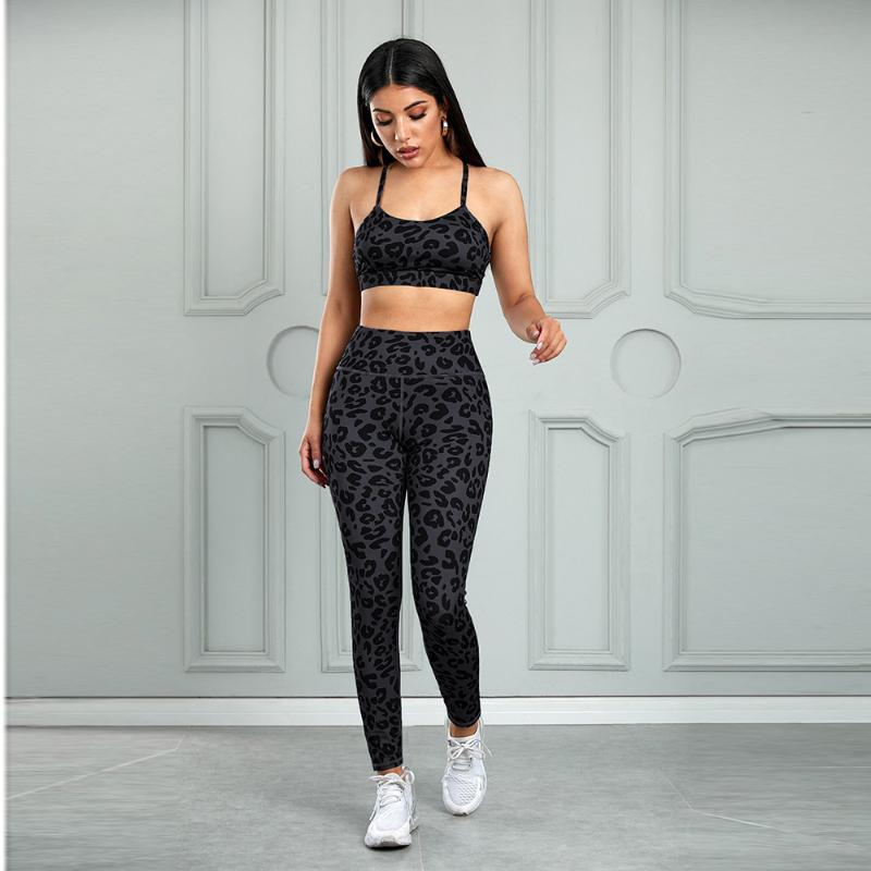 

Yoga Pants Plus Size Gym Set Women Workout Clothes Leggings Women Gym Set, Leopard