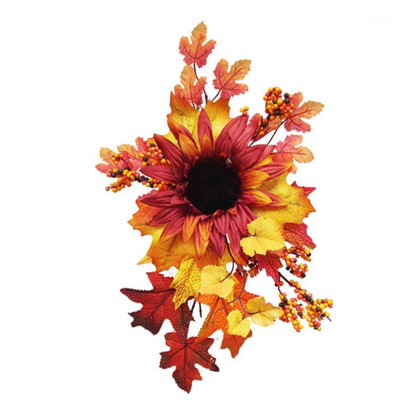 

Backdrop Party Autumn Leaves Photography Props Gift Artificial Flower Fake Sunflower Simulation Halloween Wall Hanging Romantic1