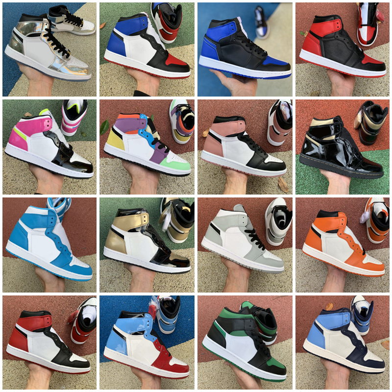 

2021 Jumpman 1 1s Pale Ivory Dark Mocha Mens Basketball Shoes Obsidian UNC Twist Snake Chicago Trainers Sports Sneakers Size 36-47, Sky blue