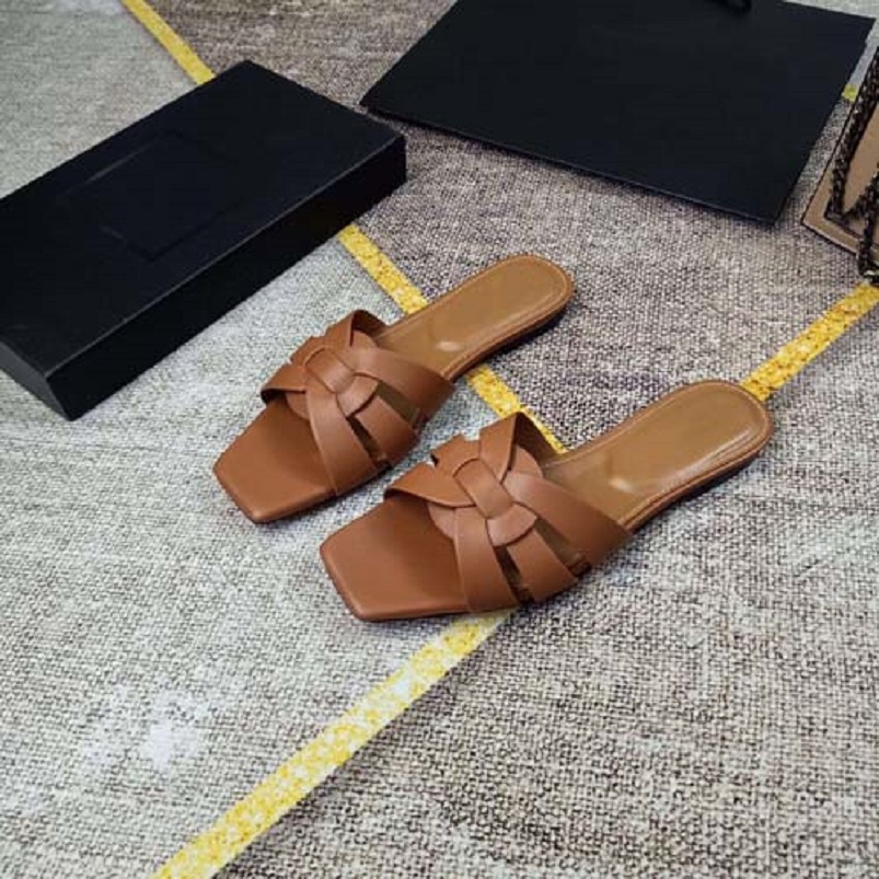 

With box High Quality Women Slipper Sandals Slides Casual shoes Sandals Huaraches Flip Flops Loafers Scuffs Size:35-41 shoe02 210106, #39