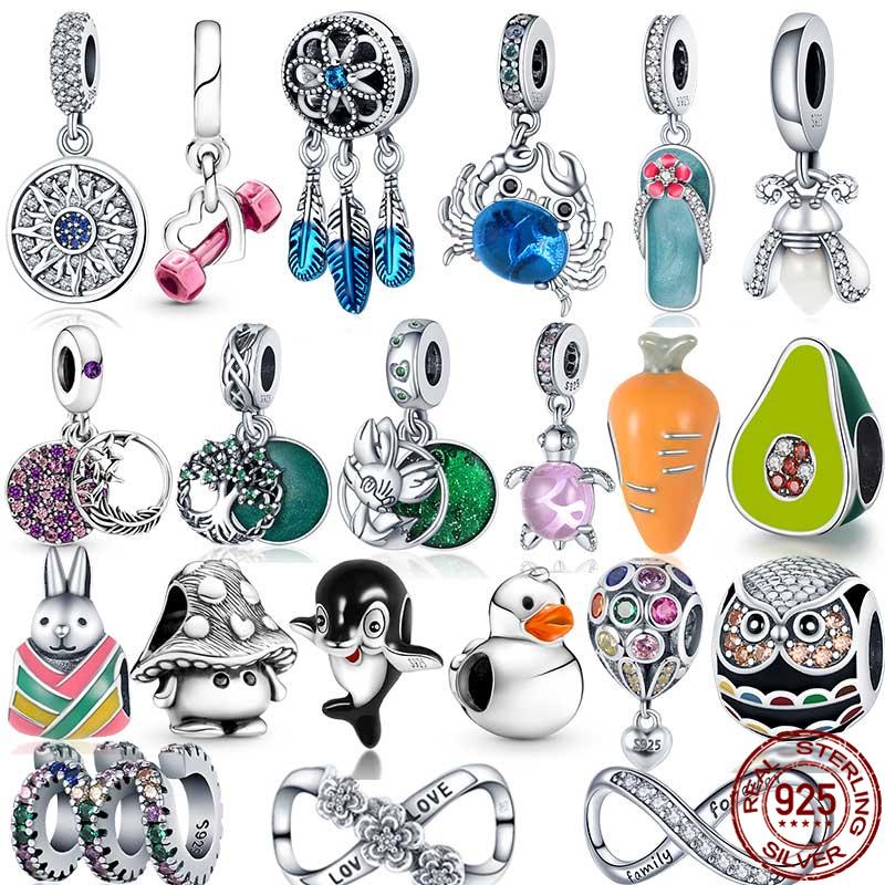 

Charms Silver Color 2022Blue Dream Catcher Fit Original Bracelet For Women Jewelry Gift