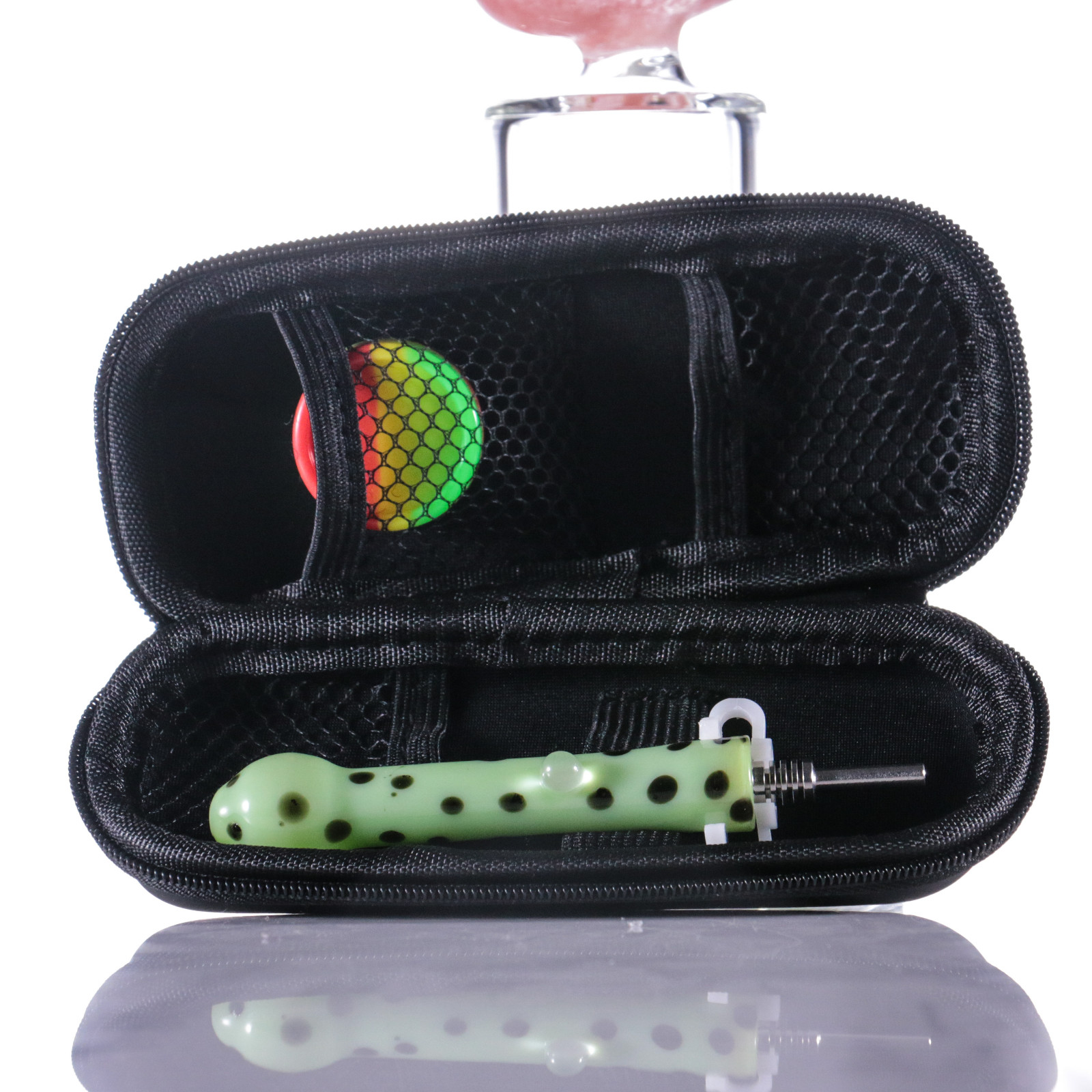

multicolor glass nectar collector kit Portable Smoking Pipe with 10mm Titanium nails Oil Rigs pipes for wax