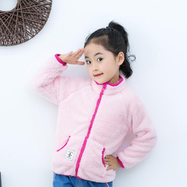 

BOY'S Girls 2020 Autumn & Winter New Style Children Shu Velveteen Coat Warm Coat, Gray