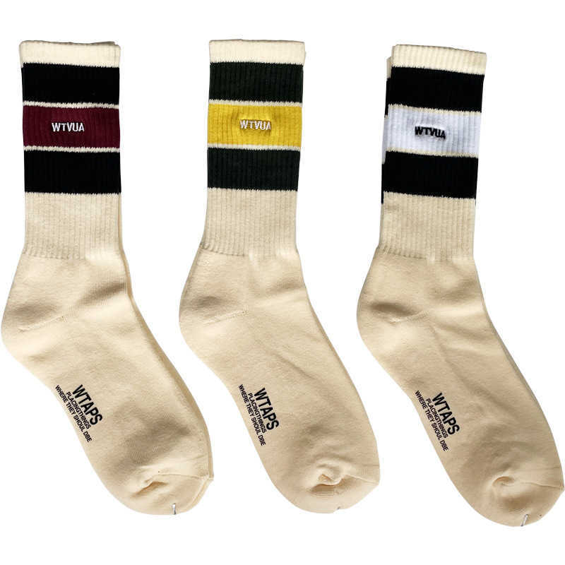 

Sports, casual Xishanche wtaps pure cotton thickened sports towel bottom medium long tube men's and women's fashion high tide socks, Yellow