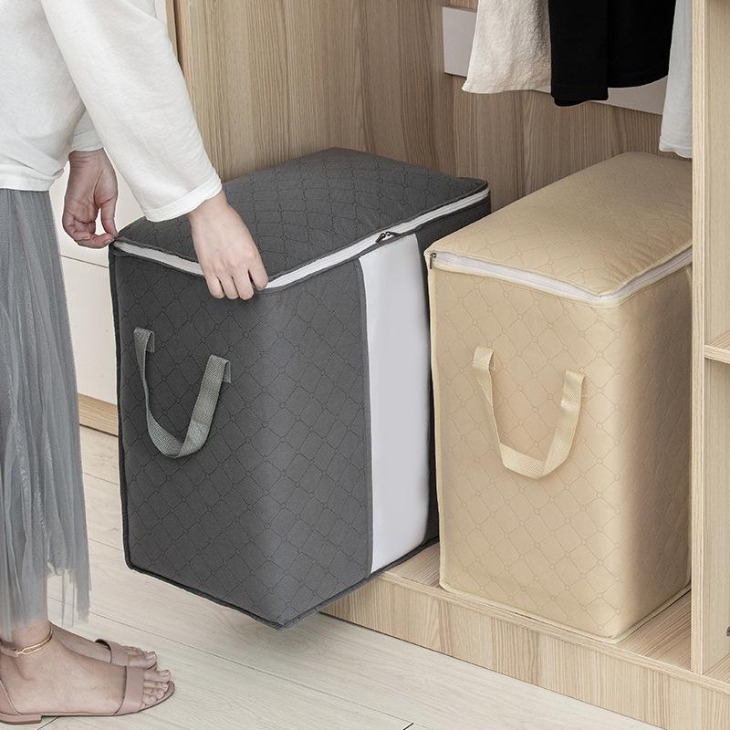 

Bamboo charcoal clothes quilts folding portable storage bags luggage moving packing storage moisture-proof bags convenient