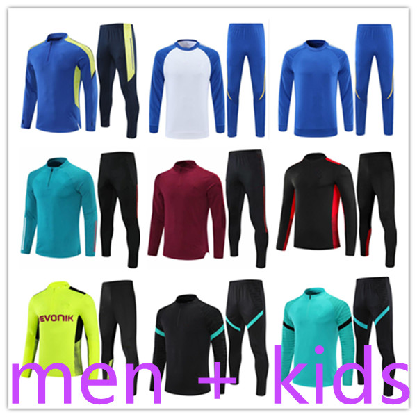 

2022 Men + kids Soccer Jerseys Maillots tracksuit football training kit Survêtement chandal futbol Survetement foot Jersey chándal de fútbol