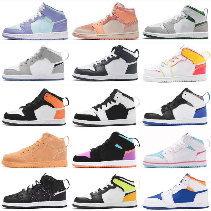 

2022 Children Kid Boys Jumpman 1 Basketball Shoes Babys Girls High Travis Fearless University Blue Banned Bred Toe Chicago Youth Sport Trainer Sneakers Size 26-35, As photo 10