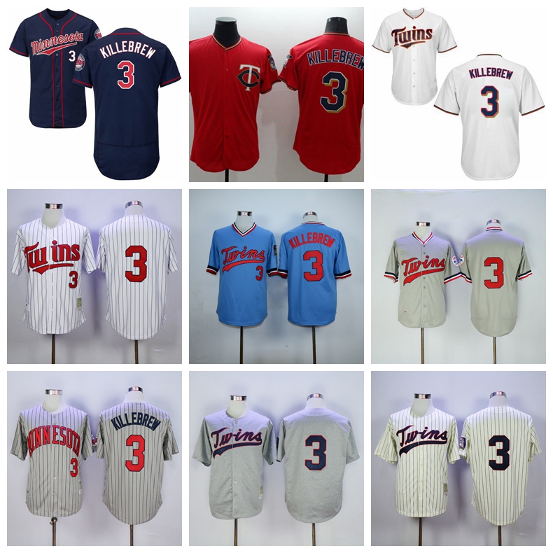 

Men Vintage 3 Harmon Killebrew Baseball Jersey Team Color Flexbase Cool Base Pinstripe Pullover Embroidery 1969 1972 1987 1991 Retire, 1972 vintage
