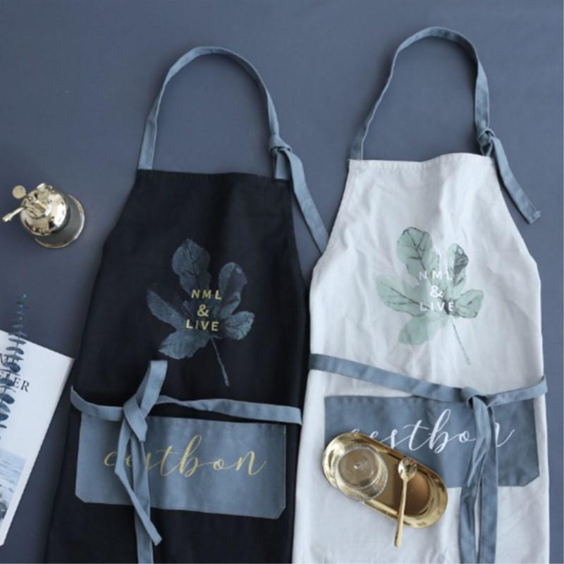 

INS Nordic Style Kitchen Apron Cotton Sleeveless Halter Adult Aprons with Pocket Bib Women Men Cleaning Cooking Baking Overalls