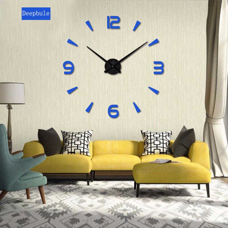 

New Home decoration big mirror Wall Clock modern design DIY large decorative Wall Clocks unique gift Free shipping by muhsein