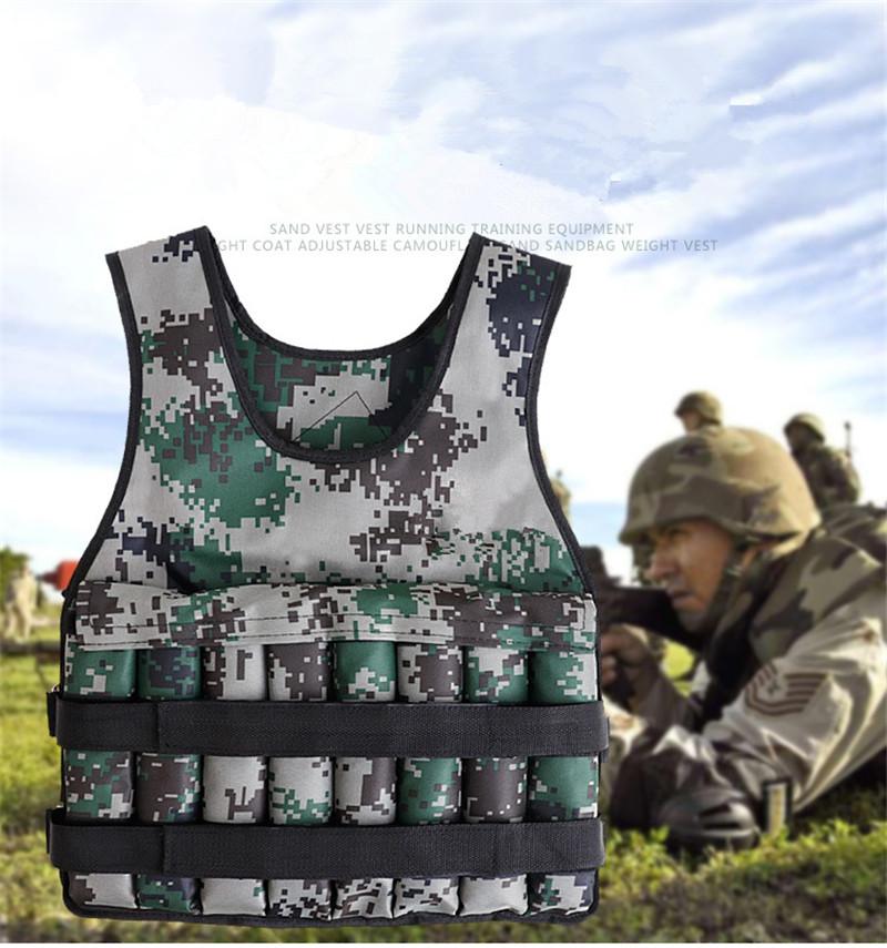 

20kgs Loading Weight Vest Waistcoat Jacket Sand Clothing Fitness Accessories Boxing Run Jump Training Apparatus Lifting Exercise