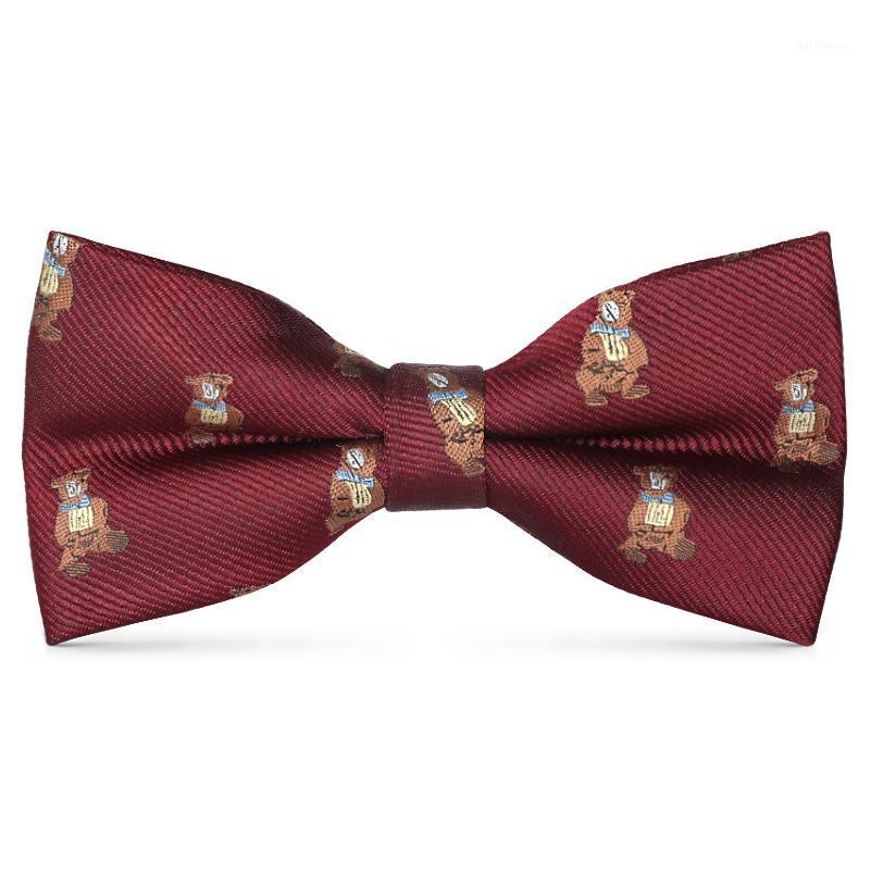 

2021 Brand New High Quality Bowtie For Men Fashion Formal Groom Dress Suit Butterfly Bow Tie Two Layer Wine Red Gift Box1