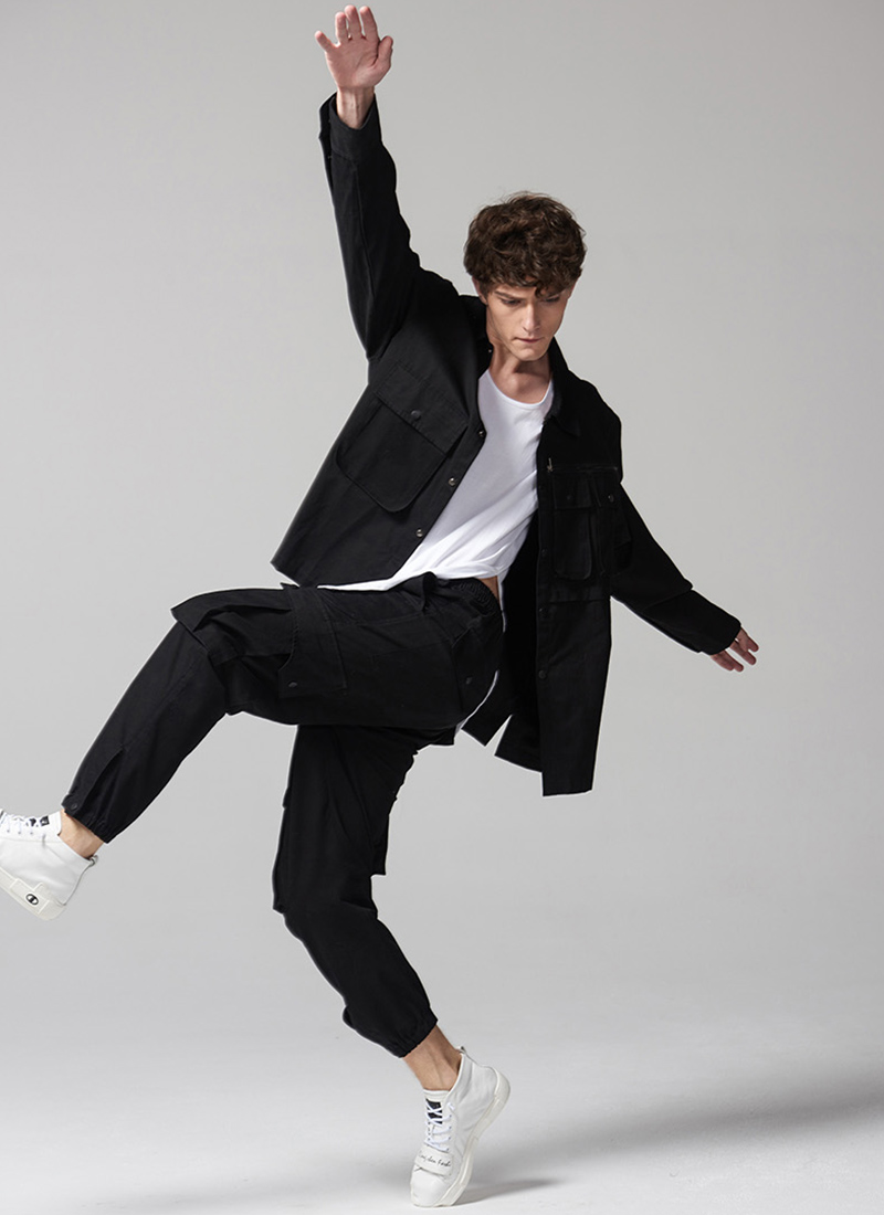 

VOGUELEO Jacket 2021 Spring Autumn Casual Solid Fashion Slim Men Jacket Mens Casual Outwear Jacket, Black