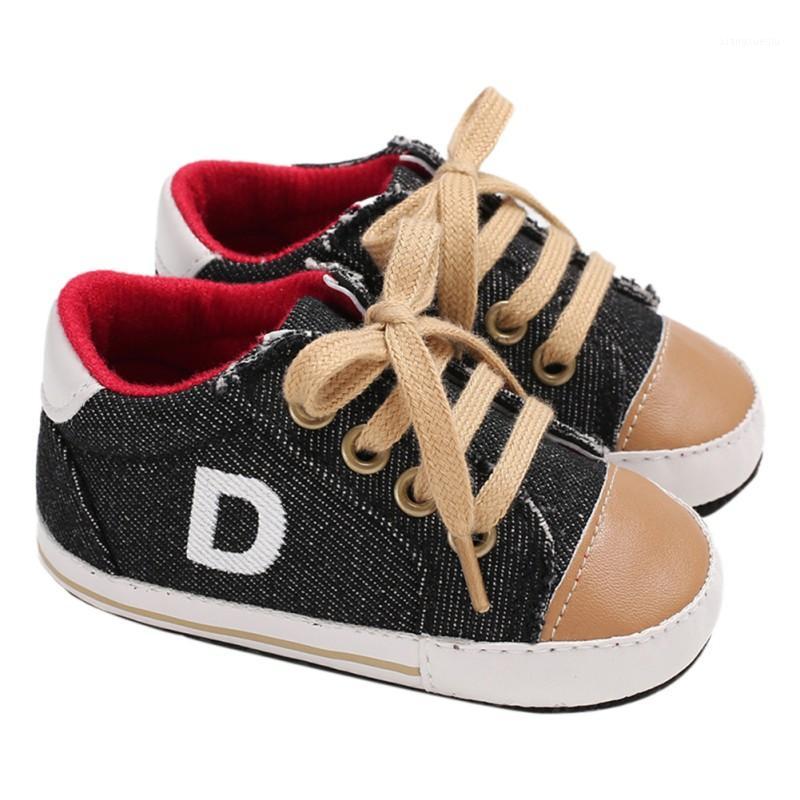 

Fashion Autumn Baby Boy Toddler Shoes Newborn Big Casual First Walker Children Color Stitching Lace-Up Shoes1, Black