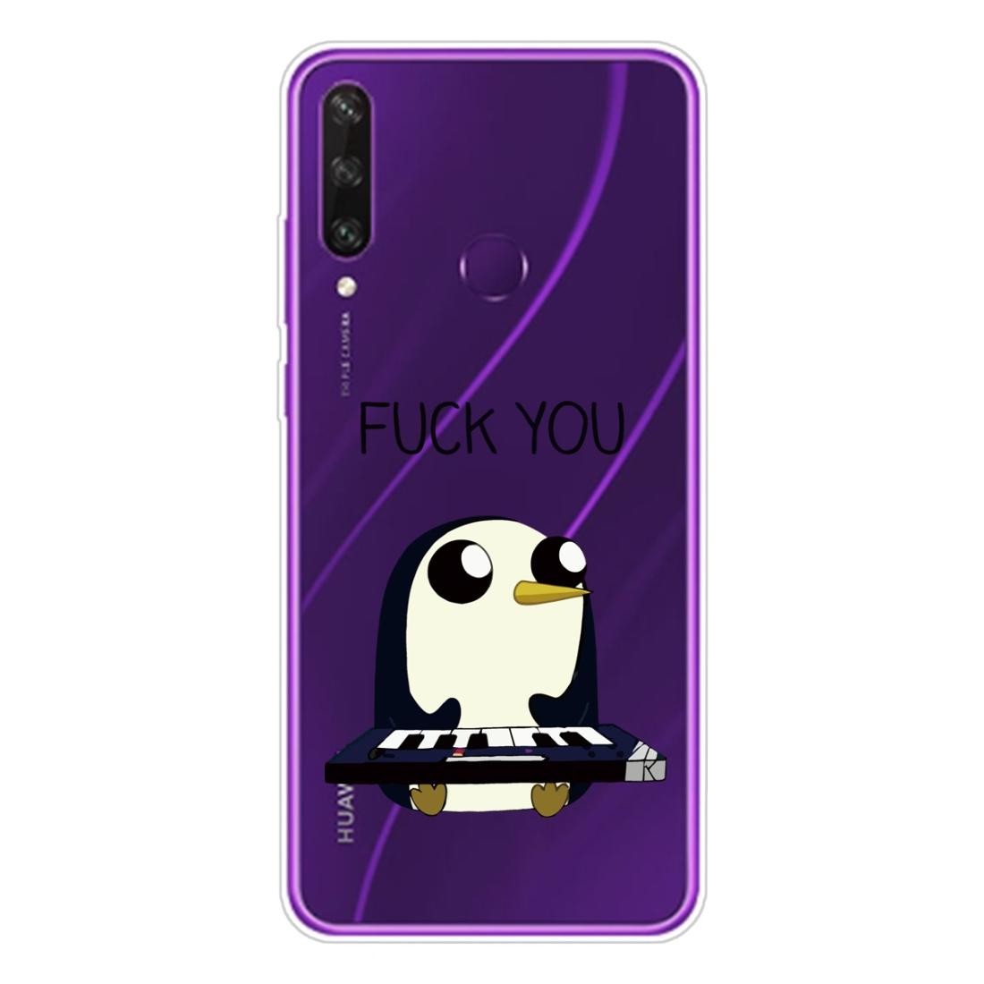 

For Huawei Y6p Coloured Drawing Pattern Highly Transparent TPU Protective Case