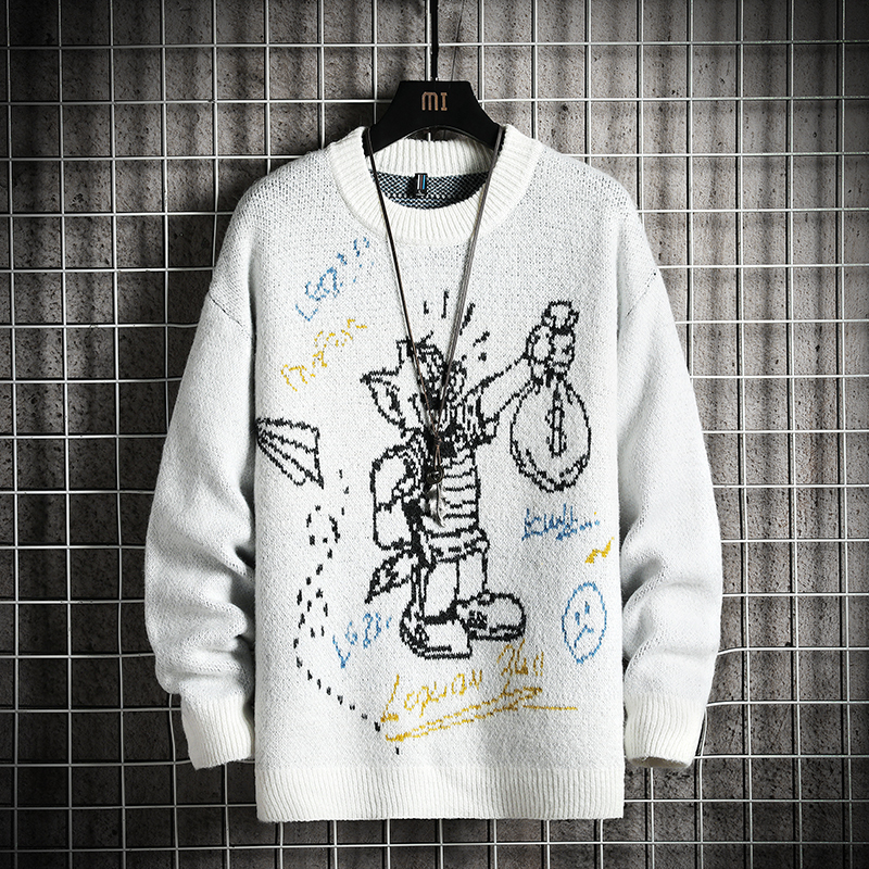 

2021 New Men's Blouses Spring Fall Winter Clothes White Black Pull Oversize M-4xl 5xl Korea's Style Pullovers PZVS, Jm20431 1