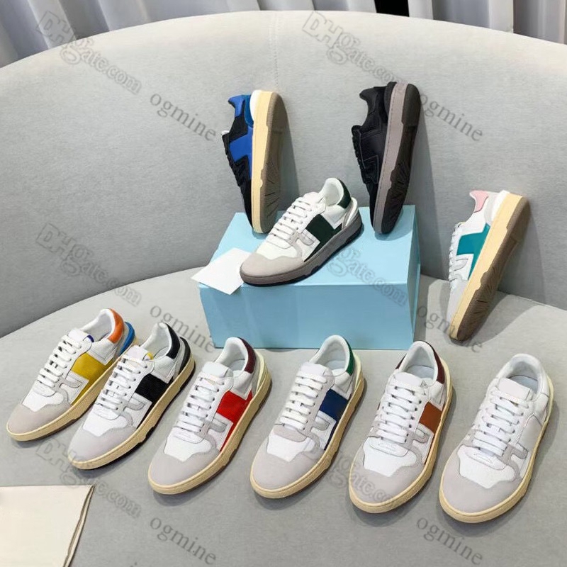 

2022 Designer GAT German army training shoes mens womens Clay sneakers in grained calfskin leather rubber sole flat platform lanviin low J-L and woman&children Logo, Hello