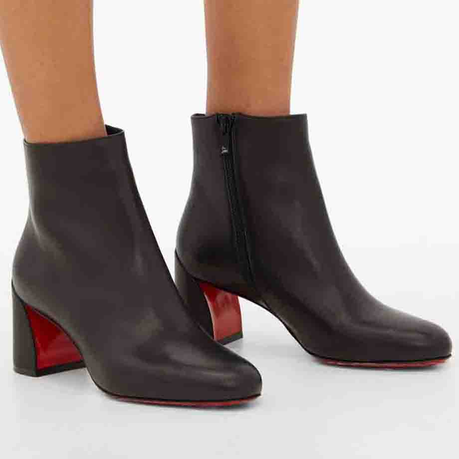 

2020S Winter Fashion Brand Shoes Woman Ankle Boots Turela Suede Leather Red Bottom Ankle Boots Black Pony Heels 55mm With Boxes Fast Ship