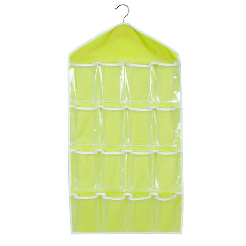 

16 Pockets Over Door Hanging Storage Bag Case Organizer Wall Door Hanger Closet Underwear Socks Storage Organizer Sundries, Blue
