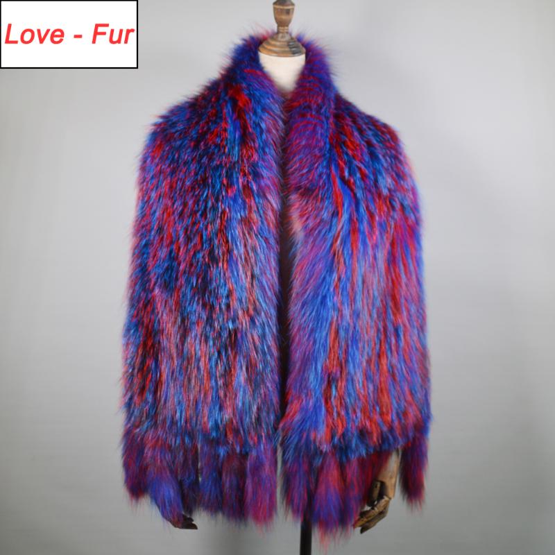 

New Long Style Quality Brand Women Real Fur Scarf Warm Soft Knitted Real Fur Shawl Wrap Natural Scarves