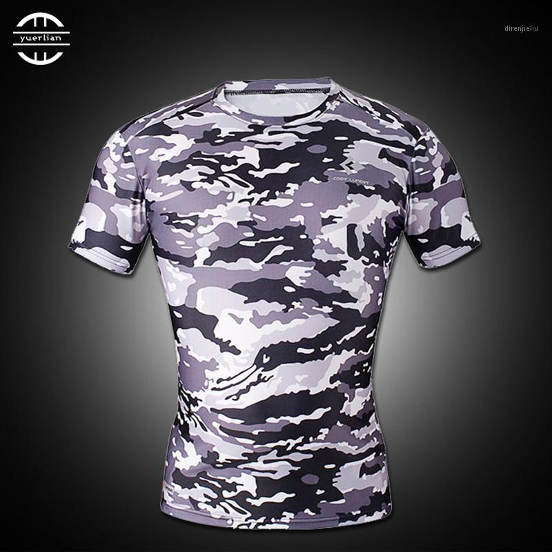 

2020 New T-shirt Men Quick Dry High Quality Men's Sportswear Rashgard Soccer Jersey Fitness Tights Black Running Shirt1, Grey