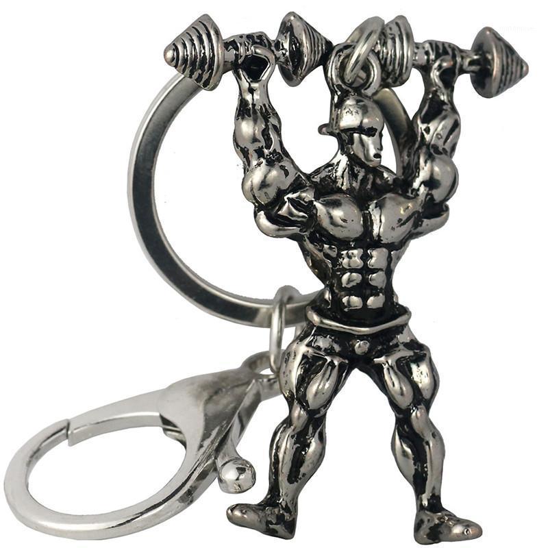 

Strong Man Dumbbell Keychain Fitness Bodybuilding Key Chains For Car Wallet Keys Ring Men Sports Hip Hop Jewelry Gym Gifts1