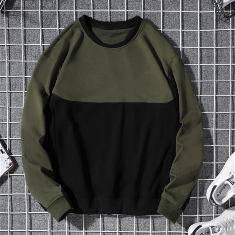 

2021 Fashion Sweatshirts Spring Autumn New Hoodie Mens O-neck Sweatshirt for Young Men A4CU, Green black