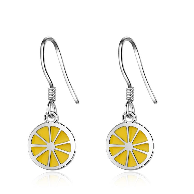 

Fun Fresh Fruit Orange Lemon Sweet Long Drop Earrings For Women Ladies Simple Delicate Dangle Earrings Jewelry For Girl SD2161