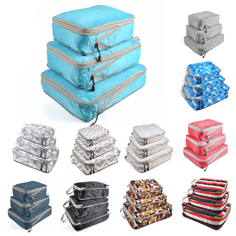 

Travel Packing Cube Bags Set Traveling Zipper Storage Bag Luggage Suitcase Clothes Tidy Organizer Wardrobe Suitcase Pouch 3PCS
