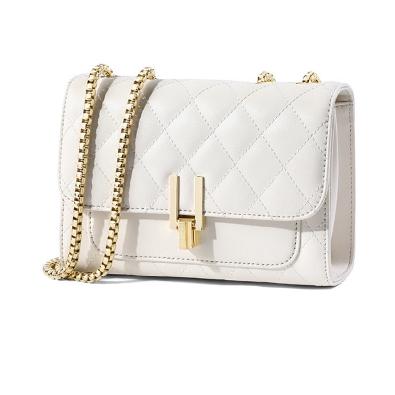 

2020 new transdy fashion single shoulder bag female tote purse, Rice white.