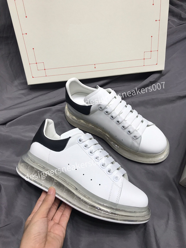 

the new Men Shoes Fashion Women Shoes Men's Leather Lace Up Platform Oversized Sole Sneakers White Black Casual Shoes gp190801, 07