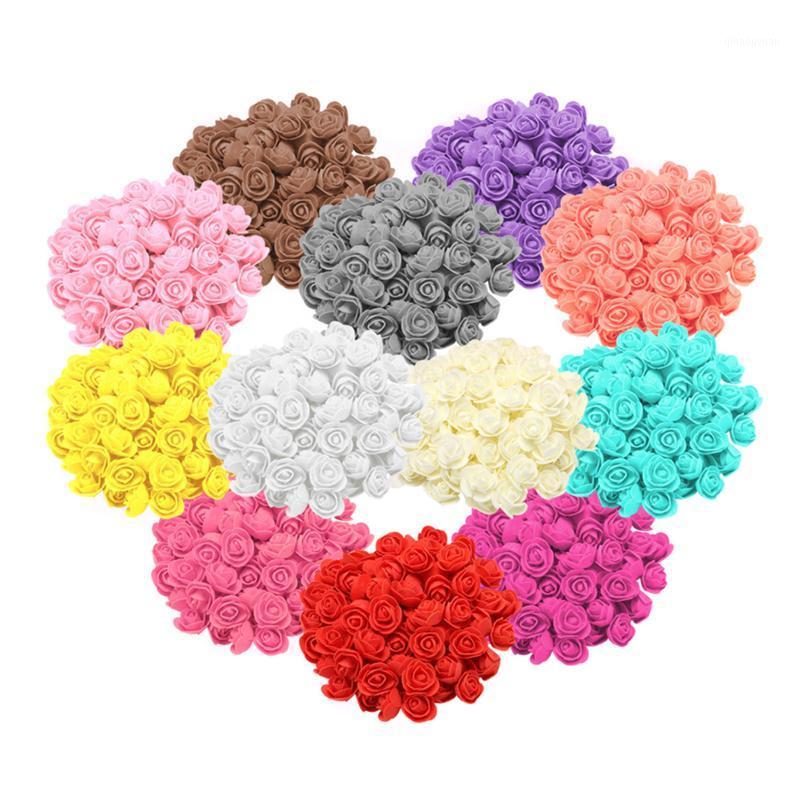 

100 pcs Christmas Valentine's Day Gift Artificial Soap Flower Can DIY New Rose Festive & Party Supplies Home Decoration TB Sale1, 100pcs random color