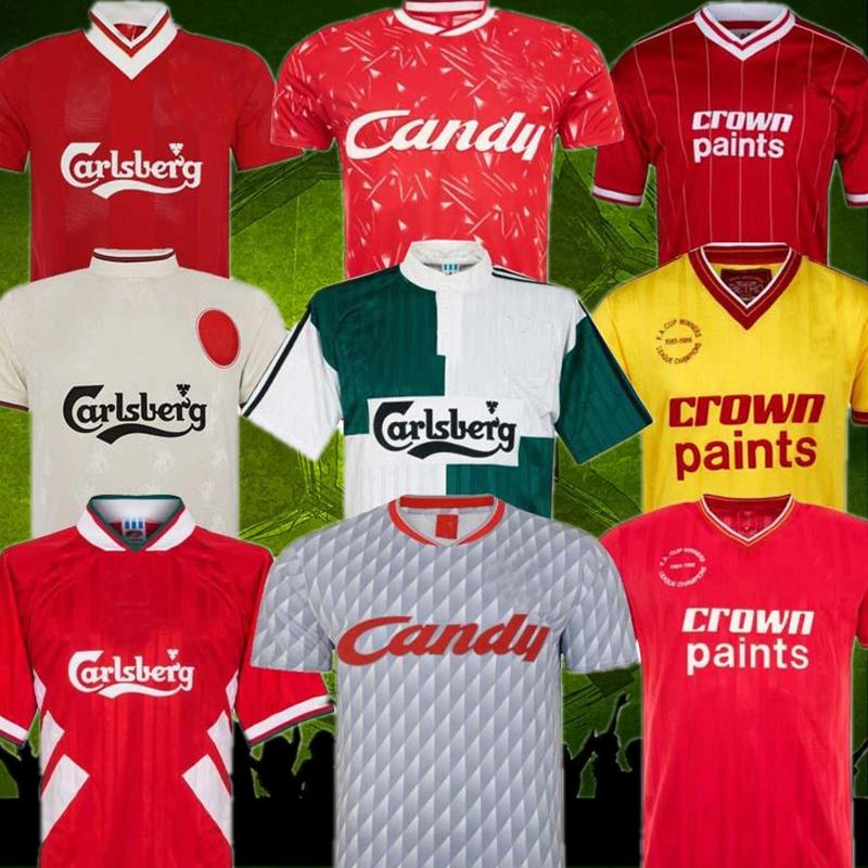 

DALGLISH Retro Soccer Jerseys Gerrard 2005 BARNES McMANAMAN Football Shirts TORRES 82 89 91 Maillot 85 86 FOWLER 08 09 camesita de foot, 1985-1986 yellow