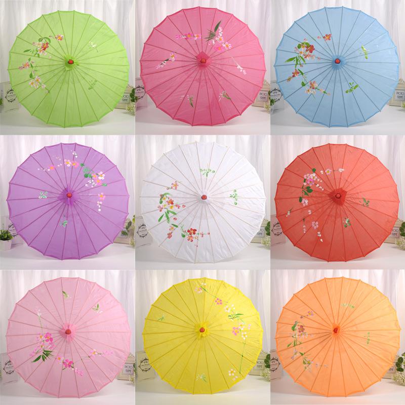 

Craft Umbrella Small size hand-painted flower design decorative Chinese Children umbrella Folk Art parasol Shop, Green