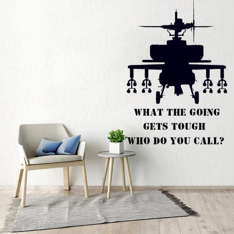 

Helicopter Gunship Wall Stickers Quote Removable Bedroom Decoration Living Room Wall Decor WL11941