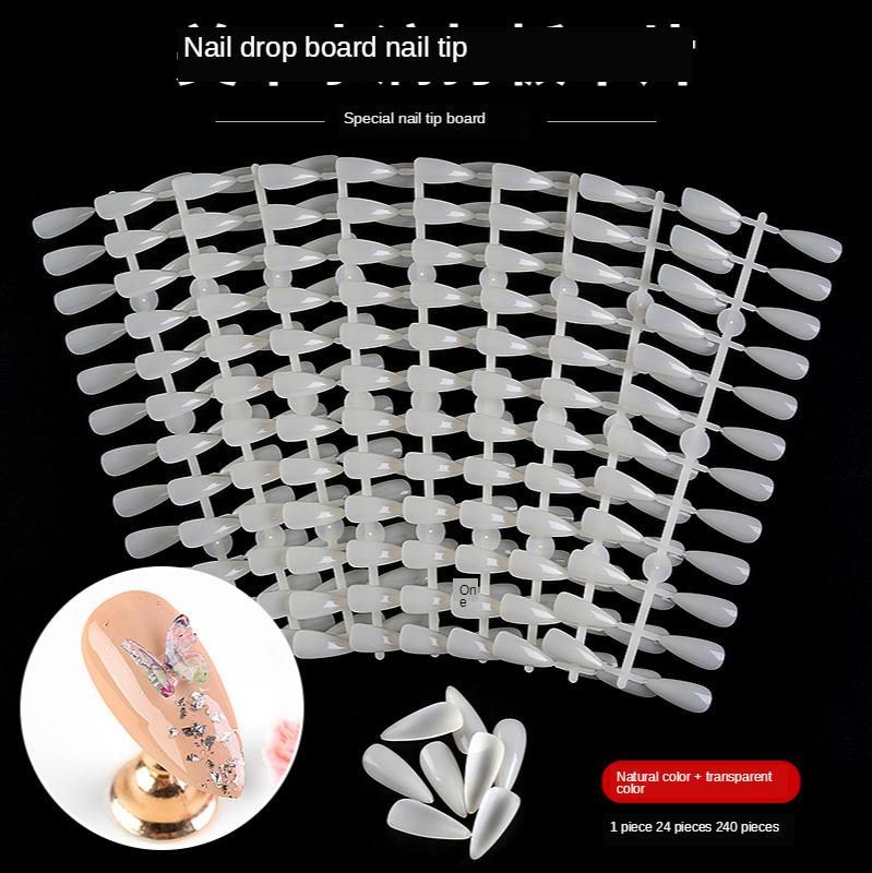 

Water drop plate a piece of Japanese almond tip a piece of color card template practice plate 240 pieces ins artifical nails, Transparent color