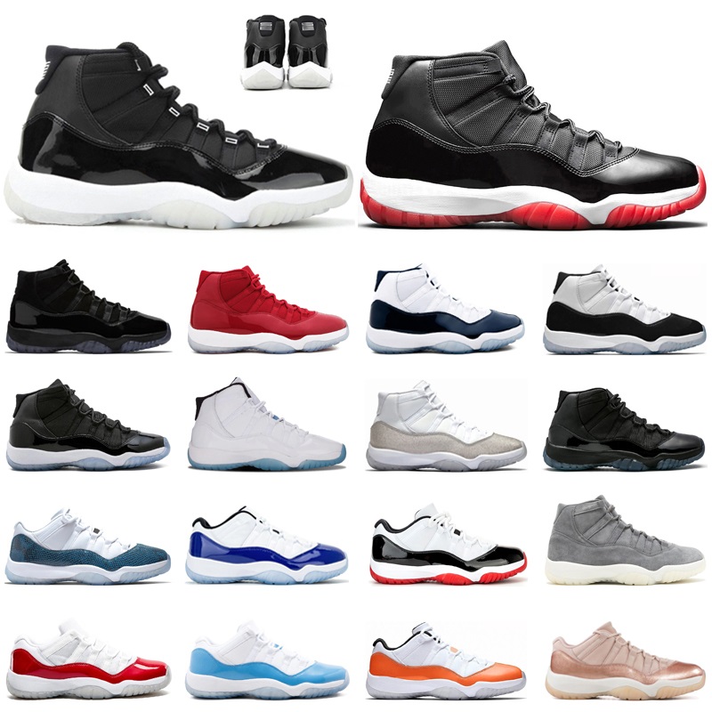

New 11s Jubilee 25th Anniversary Jumpman Basketball Shoes 11 2019 Bred Concord 45 Prom Night Legend Blue mens trainers sports sneakers