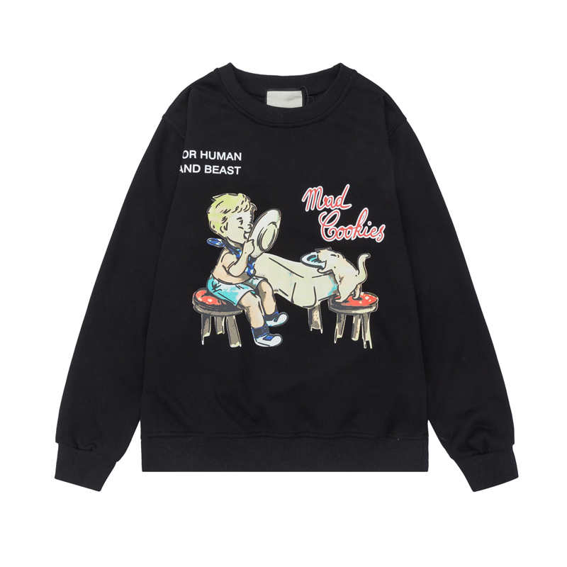 

Mens Womens Hoodie for Spring Autumn Casual Men Sweatshirt with Letter Printed Fashion Streetwear Hoodies Clothing 2 Colors -2XL, Black