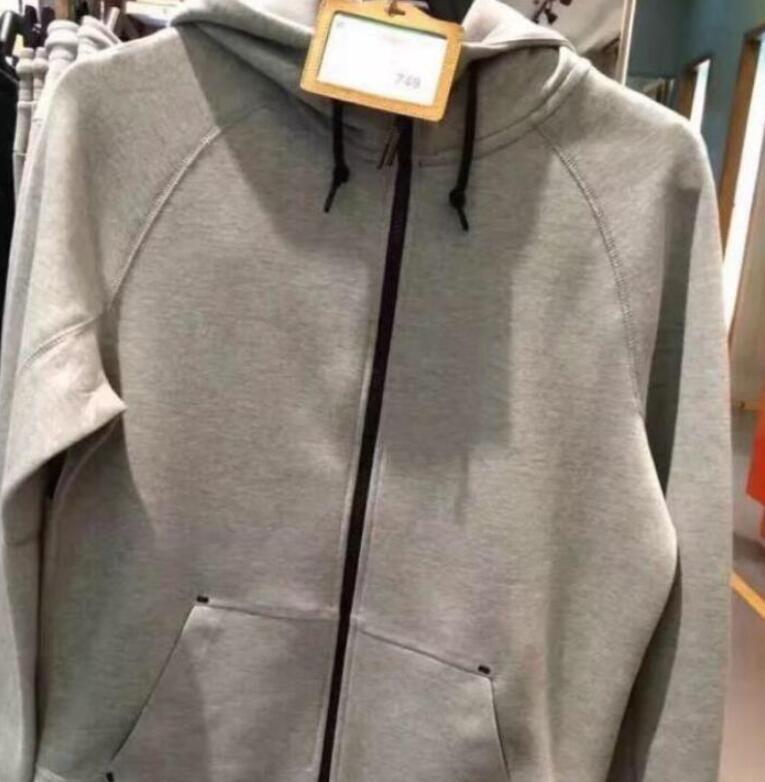 

MN New Autumn Winter Large Size BLACK GRAY MEN'S HOODIE SPORTSWEAR TECH FLEECE WINDRUNNER Fashion Leisure Sports Jacket Running Fitness Jacket