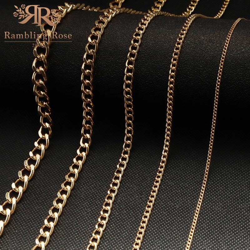 

Simple Solid Necklace Curb Chains Link Men Choker Stainless Steel Male Female Accessories Collier Fashion Necklace