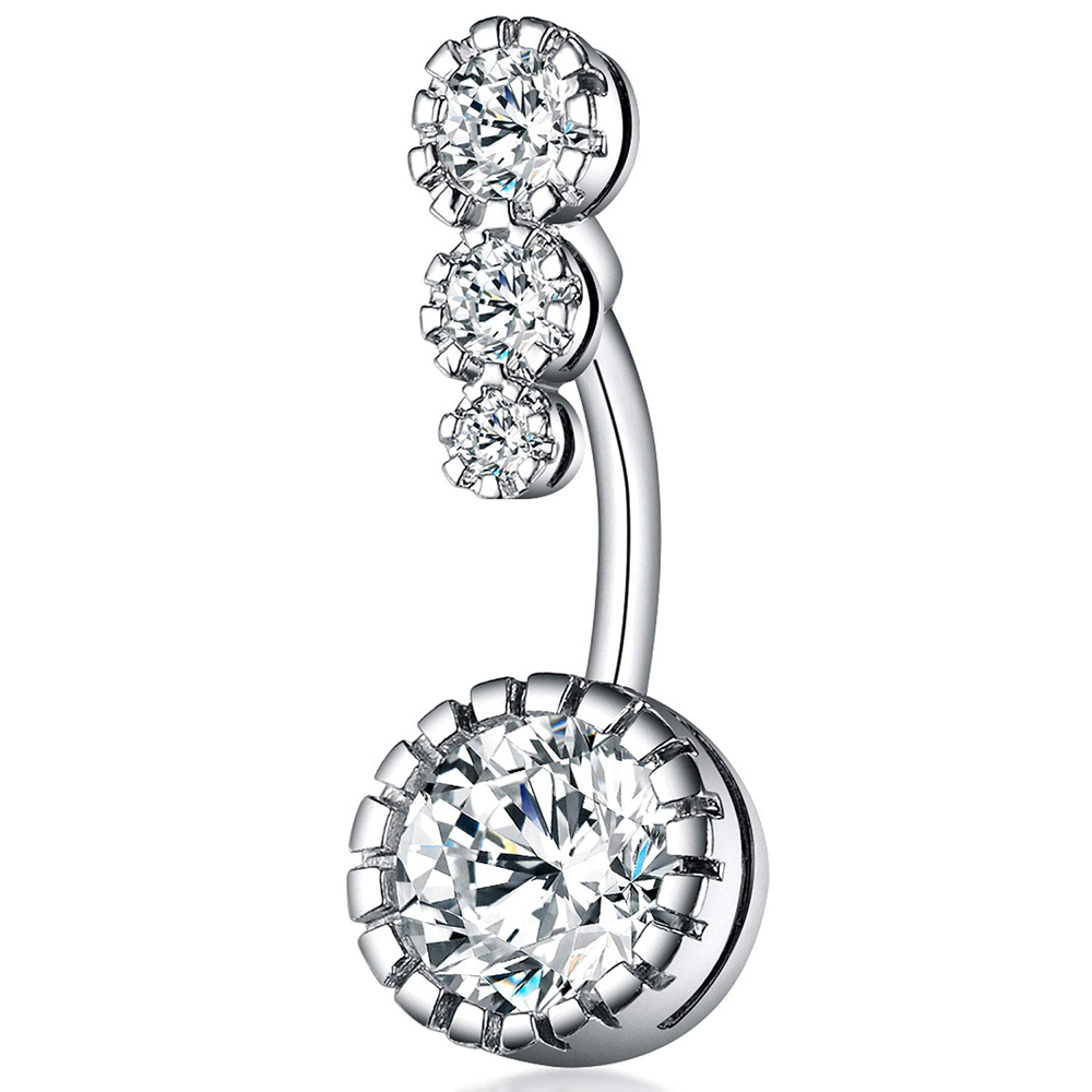 

Top quality Crystal Navel Ring Bar Barbell Drop Dangle Body Piercing Nombril Ombligo Belly Button Rings Punk Rhinestone Body Jewelry