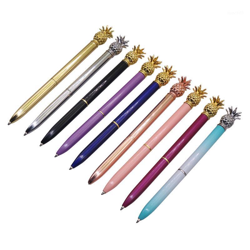 

2 pcs Luxury crystal pens High-grade ballpoint pen tip 1.0mm gifts office stationery set student stationery office pen1, A578-2 rose red