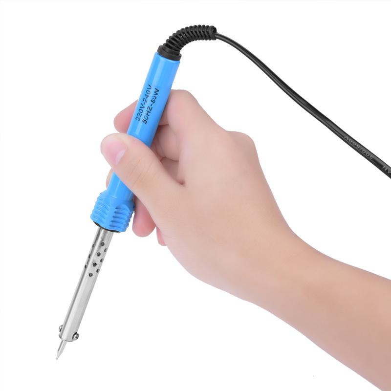

220V External Electric Soldering Heated Electric Soldering Iron Gun Hand Solder Tool Kit EU Plug 60W Temperature Adjustable